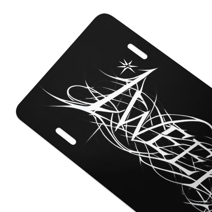 1WEEK License plate mockup