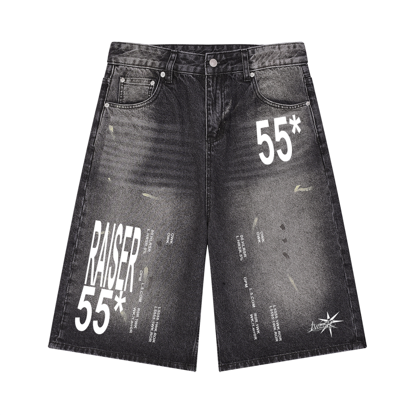 Men’s Vintage Wash Wide Leg Denim Shorts